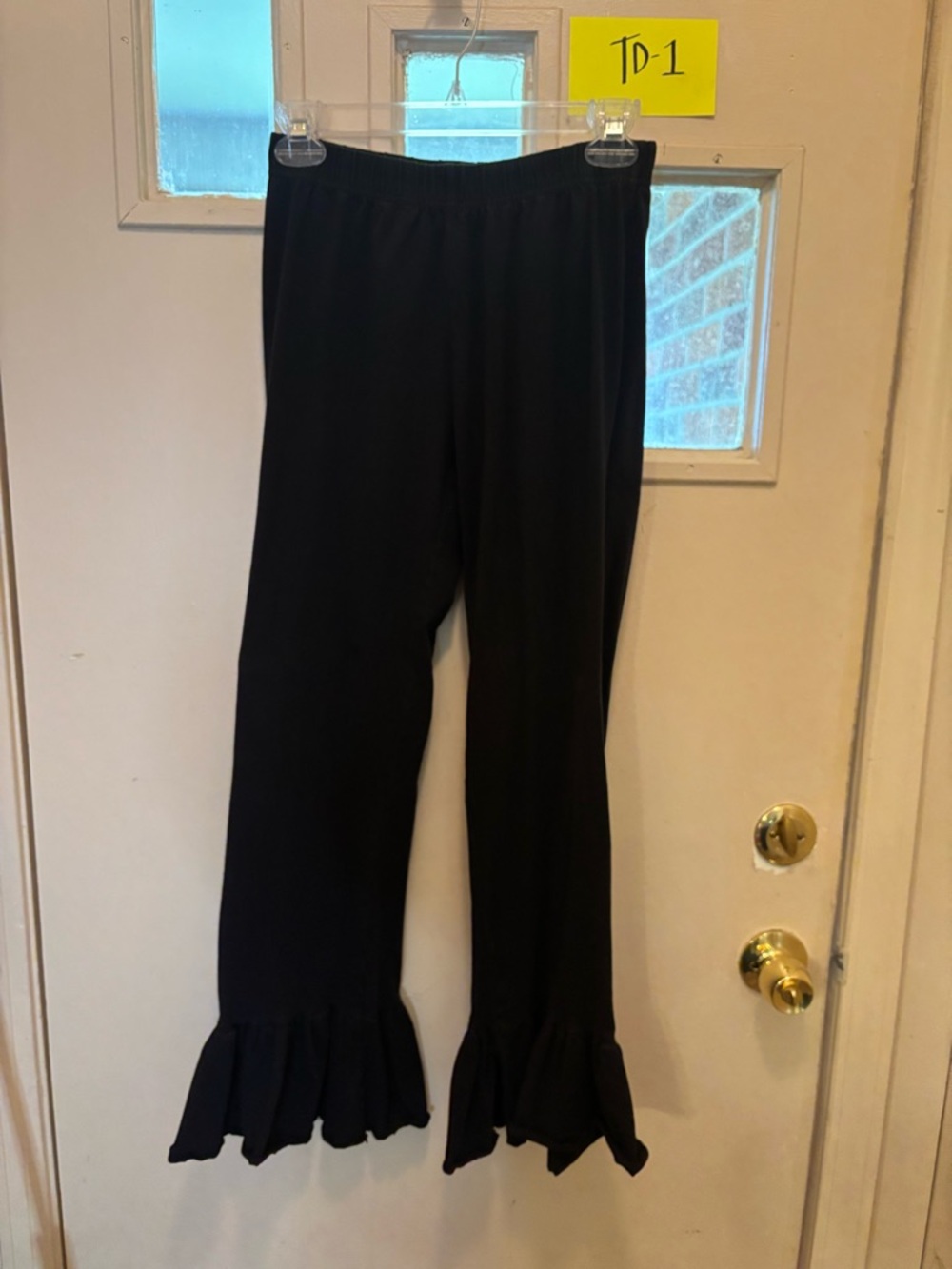 Black Ruffle Hem Lounge Pants
